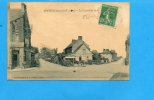 76 YERVILLE - Le Carrefour De La (en L'état : 2 Trous, Timbres,pli) (boucherie- Café LBeaudouin) - Yerville