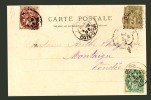 Carte Affranchie Sage 87 (défaut) Et Blanc 108  Et 111 TB Du 5/12/1903 - Lettres & Documents