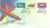 COCOS (KEELING) ISLANDS FDC MARINE LIFE FISHES SET OF 3 STAMPS INC. HFV $5 DATED 13-08-1998 CTO SG? READ DESCRIPTION !! - Islas Cocos (Keeling)