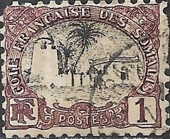 FRENCH SOMALI COAST 1902 Mosque At Tajurah - 1c - Black And Brown FU - Used Stamps