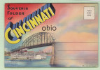 SOUVENIR FOLDER OF  CINCINNATI   - FOLDER  LETTRE CARTE  18 VUES Recto-verso - TOP - Cincinnati