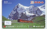 Télécarte SUISSE Reliée (43) SUISSE Montagne Mountain Japan Phonecard Telefonkarte Switzerland Schweiz Verbunden * TRAIN - Mountains