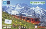 Télécarte SUISSE Reliée (47) SUISSE Montagne Mountain Japan Phonecard Telefonkarte Switzerland Schweiz Verbunden * TRAIN - Bergen