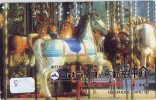 TELECARTE JAPON *  Carousel (8) Carrousel Karussel * PHONECARD Japan * CHEVAL - Spiele