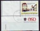 056: Personalisierte Briefmarke Aus Österreich Floridsdorf Strebersdorf Ecke Links Unten Mit Nummer - Gebruikt