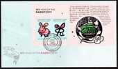 Christmas Island 2011 Year Of The Rabbit Souvenir Sheet FDC - Christmas Island