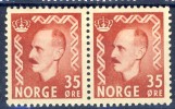 Norway 1956. King Haakon. Michel 398. Pair. MNH(**) - Ongebruikt