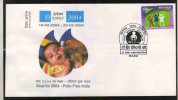 India 2004  POLIO FREE INDIA  Special Cover # 25766 Inde Indien - Cartas & Documentos