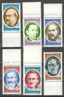 Rumänien; 1991; Michel 4752/7 **; Persönlichkeiten; Rand; Bild1 - Neufs