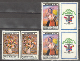 Rumänien; 1991; Michel 4675/6 **; Balkanfila Bacau, Doppelt - Neufs