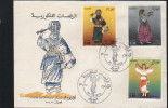 FDC-ALGERIE DANSES FOLKLORIQUES ALGERIENNES-1988 - Danse