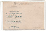 CHEROY  USINE D'ACETYLENE  1912  ELECTRICITE - Cheroy