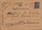 Romania-Postcard 1943-King Michael, Dark Sepia, 10 Lei, 4 Censored Pitesti - Storia Postale Seconda Guerra Mondiale