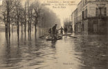 BEZONS INONDATION 1910 PECHE A L EPERVIER RUE DE PARIS - Bezons