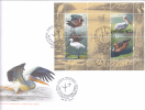 Birds;Pelican, Seagull, Duck, Deer,cover 2011, FDC Premier Jour, Moldova / Moldavie - Pellicani