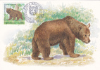 Bear ,Ours ,Urs,"URSUS ARCTOS" 2001 Maximum Card Maxicard,cancell FDC Moldova / Moldavie. - Osos