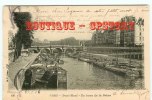 PENICHES - BATELLERIE - Péniche Sur Un Bras De La Seine à Paris - Marinier - Dos Scané - Houseboats