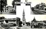 Yvelines - Ref B06- Croissy Sur Seine -carte Multivues Dont Gare Ligne De Chemin De Fer   - Carte Bon Etat - - Croissy-sur-Seine