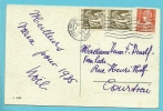 336+337 Op Kaart Met Stempel BRUXELLES - 1932 Ceres Und Mercure