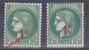 FRANCE VARIETE   N° YVERT  488  TYPE  CERES NEUFS LUXES - Unused Stamps