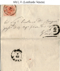 L.V.-SP-0069 - Piego Con Testo, Da Cologna, Il 28.08.1856, Su 15 Centesimi, Sassone, N.20 - Lombardy-Venetia