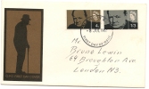 UK - 1965 CHURCHILL  Circulated FIRST DAY COVER With Full Phosphor Set SG 661p/662p - 1952-71 Ediciones Pre-Decimales