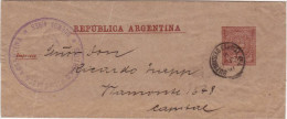 ARGENTINA - BANDE JOURNAL (ENTIER POSTAL) De 1891 Pour BUENOS-AIRES  - - Postal Stationery