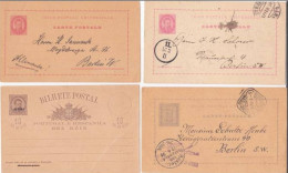 PORTUGAL - LOT De 4 CARTES POSTALES ENTIER VOYAGEES (SAUF 1 CARTE DES ACORES) AVEC PETITS DEFAUTS - Ganzsachen