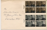 UK - 1965 CHURCHILL  Circulated FIRST DAY COVER With Full Phosphor BLOCK OF 4 Set SG 661p/662p - 1952-71 Ediciones Pre-Decimales