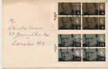 UK - 1965 CHURCHILL  Circulated FIRST DAY COVER With Full Phosphor BLOCK OF 4 Set SG 661p/662p - 1952-1971 Dezimalausgaben (Vorläufer)