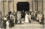 Carte Photo - Mariage D'un Soldat 9e Régiment D'infanterie Le 30 Mai 1916 à Saint Sever - Sortie De L'église - Saint Sever