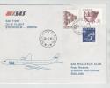 Sweden First SAS DC-8 Flight Stockholm - London 20-3-1985 - Lettres & Documents