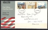 GRANDE BRETAGNE1971 Enveloppe FDC Voyagée - 1952-1971 Em. Prédécimales