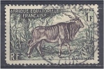 AEF 1957 Animals - 1f Giant Eland  FU - Used Stamps