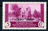 MARRUECOS (CABO JUBY)* 1934-36, MNH**, SIN FIJASELLOSTIRADA SOLO 4000. ONLY 4000 ISSUED. SCARSE - Spanish Morocco