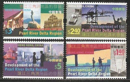 2004 HONG KONG  DEVE OF THE PEARL RIVER DELTA REGION 4V STAMP - Unused Stamps