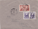 Coat Of Arms 1951 Rare Stamps  3 Lei In Pair On Cover Romania. - Lettres & Documents