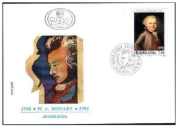 JUGOSLAVIA Jugoslavija 1991 FDC Cover Music Mozart Composer - FDC