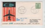 Sweden First SAS Caravelle Jet Flight Stockholm - Hamburg 1-4-1960 - Lettres & Documents