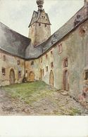 AK Lunzenau Schloss Rochsburg Künstler Hartwig Color ~1920 #03 - Lunzenau