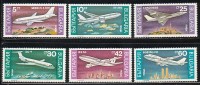BULGARIA \ BULGARIE / BULGARIEN - 1990 -  Avions - 6v** - Posta Aerea