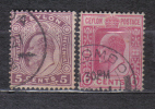 AP1069 - CEYLON  1908 , Edoardo VII Serie Yvert N. 167/168 Used . - Ceylon (...-1947)