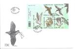 Finlande FDC Avec Bloc Oiseaux "échassiers" De 1996 N°BF 17 - FDC