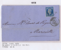 France, Lettre 1858  Nantes A  Marseille  Par Paris A Lyon , Nr 14, Losange Petits Chiffres 2221 - 1853-1860 Napoléon III