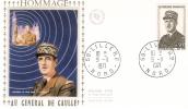 FDC  France 1971: Charles De Gaulle - De Gaulle (Generaal)