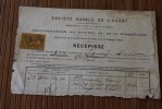 1876 CONNAISSEMENT MARITIME BILL OF LADING + TIMBRE FISCAL FISCAUX STE NAVALE OUEST AU HAVRE ST PAUL MAREILLE /LISBONNE - Other & Unclassified