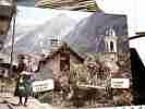 SCHWEIZ SUISSE SWITZERLAND SVIZZERA SONOGNO VALLE VERZASCA  CONTADINA DONNA LAVORO  CON GERLA N1980  DH9815 - Sonogno