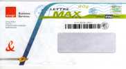 Entier Postal Lettre Max Pro 20g Courrier Suivi Orange France Business Services Carte Sim Oise Beauvais Thème Téléphone - Prêts-à-poster: TSC Et Repiquages Semi-officiels