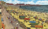 ETATS-UNIS - ATLANTIC CITY - Beach Scene Showing Hamid's Million Dollar Pier In The Background - Atlantic City
