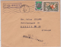 ALGERIE - 1952 - ENVELOPPE De ALGER Par AVION Pour BERLIN - "AFFRANCHISSEMENT VERIFIE" - Briefe U. Dokumente